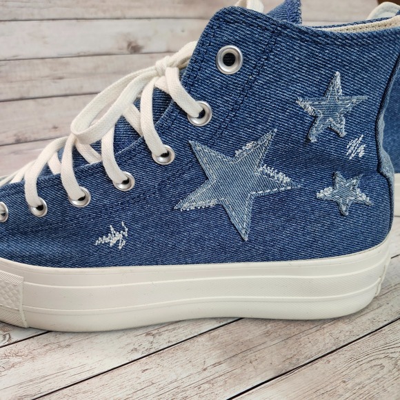 CONVERSE Women's Chuck Taylor All Star Lift Denim Jeans  Ortholite Insole 10.5 - Picture 16 of 16